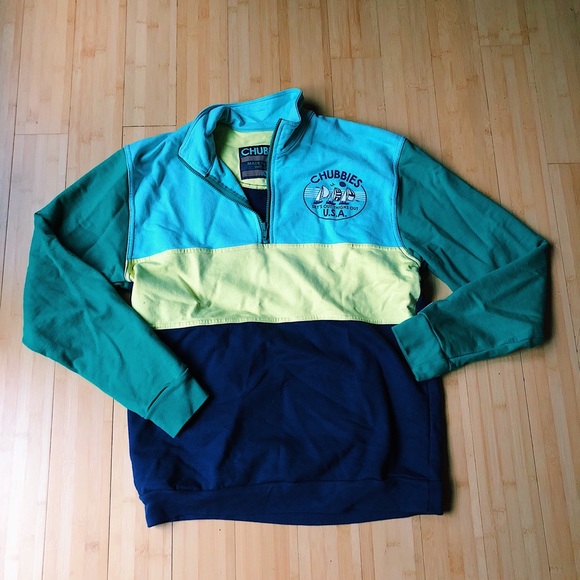chubbies Jackets & Blazers - Chubbies pullover color block quarter zip